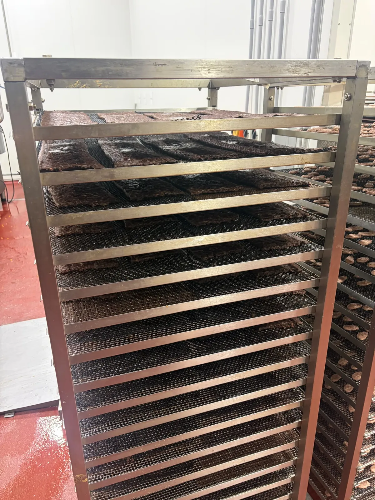 Food products on drying racks; original unedited product photograph.